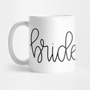 Bridesmaid in Black - Monoline Bridal Party Mug